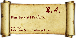 Marlep Alfréd névjegykártya